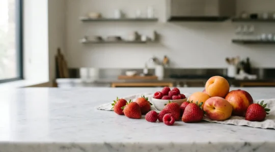 Composition de fruits frais de saison éclatants pour desserts raffinés